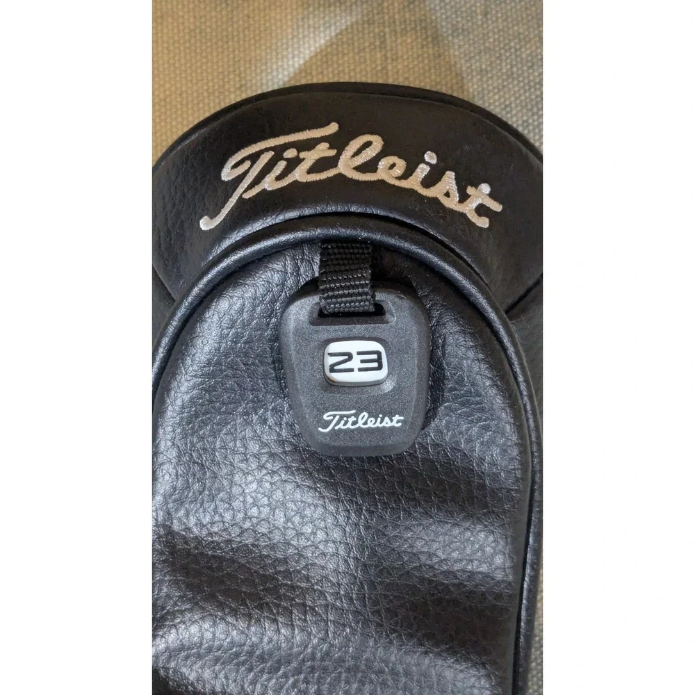 Titleist GT 5 3/7 Wood Fairway Headcovers Black White Vinyl Golf Club Cover Set